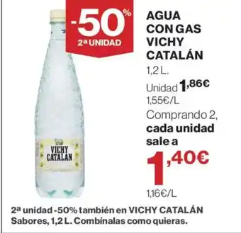 Hipercor VICHY CATALÁN Agua con gas oferta
