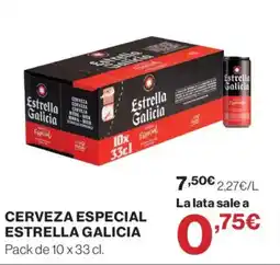 Hipercor ESTRELLA GALICIA P Cerveza especial oferta