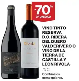 Hipercor Valderivero o vino de la tierra de castilla y león rívola oferta