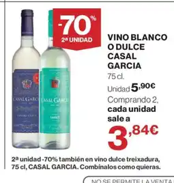 Hipercor CASAL GARCIA Vino blanco o dulce oferta