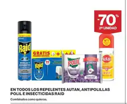 Hipercor RAID En todos los repelentes autan, antipolillas polil e insecticidas oferta