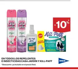 Hipercor En todos los repelentes e insecticidas casa jardín y kill-paff oferta