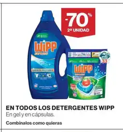 Hipercor WIPP En todos los detergentes oferta
