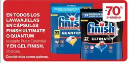 Hipercor En todos los lavavajillas en cápsulas finish ultimate o quantum (excepto plus y essential) y en gel finish oferta