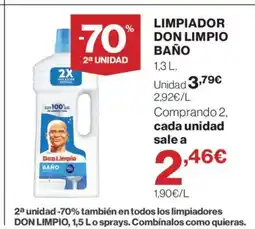 Hipercor Limpiador don limpio baño oferta