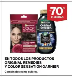 Hipercor En todos los productos original remedies y color sensation garnier oferta