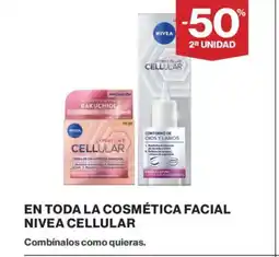 Hipercor NIVEA CELLULAR En toda la cosmética facial oferta