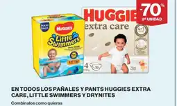 Hipercor En todos los pañales y pants huggies extra care, little swimmers y drynites oferta