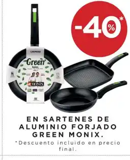 Hipercor En sartenes de aluminio forjado green monix oferta