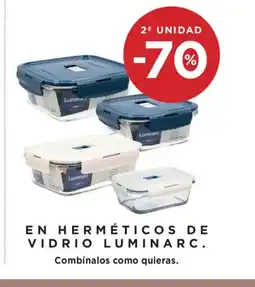 Hipercor LUMINARC En herméticos de vidrio oferta