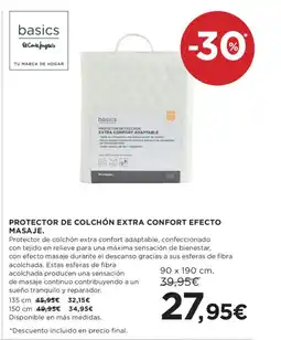 Hipercor Protector de colchón extra confort efecto masaje oferta