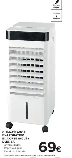 Hipercor Climatizador evaporativo el corte inglés djerba oferta
