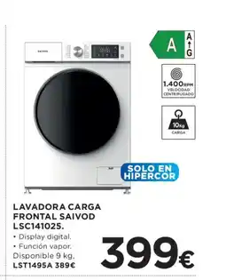 Hipercor Lavadora carga frontal saivod lsc141025. oferta