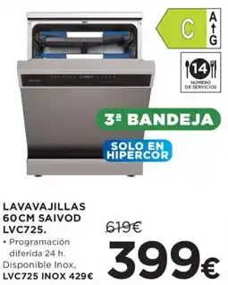 Hipercor Lavavajillas 60cm saivod lvc725 oferta