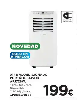 Hipercor Aire acondicionado portátil saivod apj726w oferta