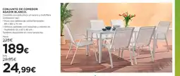 Hipercor Conjunto de comedor agadir blanco oferta