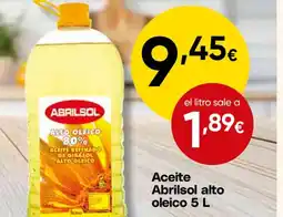Cash FROIZ ABRILSOL Aceite alto oleico oferta