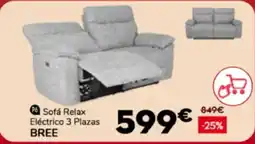 Conforama BREE Sofá Relax Eléctrico 3 Plazas oferta