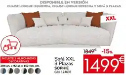 Conforama SOPHIE Sofá XXL 3 Plazas oferta