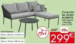 Conforama ALMONTE Conjunto de Jardín Sofá Esquinero + Mesa Baja oferta