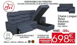 Conforama FAMILY Chaise Longue Relax Eléctrico oferta