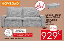 Conforama NOVO Sofá 3 Plazas Relax Eléctrico con Cama oferta