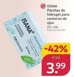Rossmann Isana - parches de hidrogel para contorno de ojos oferta