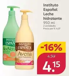 Rossmann Instituto español - leche hidratante oferta