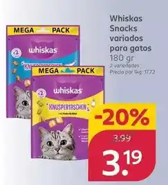 Rossmann Whiskas - snacks variados para gatos oferta