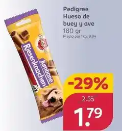 Rossmann Pedigree - hueso de buey y ave oferta