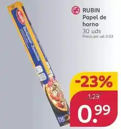 Rossmann Rubin - papel de horno oferta