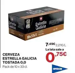 Hipercor Estrella galicia - cerveza tostada 0.0 oferta