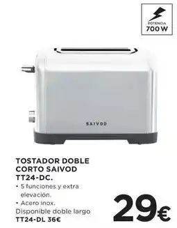 Hipercor Saivod - tostador doble corto tt24-dc oferta