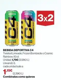 El Corte Inglés Energy - bebida deportiva c4 oferta