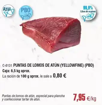 Abordo Puntas de lomos de atun oferta