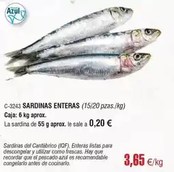 Abordo Sardinas enteras oferta