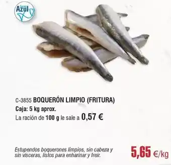 Abordo Boquerón limpio oferta