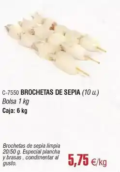 Abordo Brochetas de sepia oferta