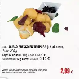 Abordo Queso fresco en tempura oferta