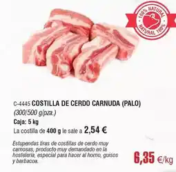 Abordo Costilla de cerdo carnuda oferta