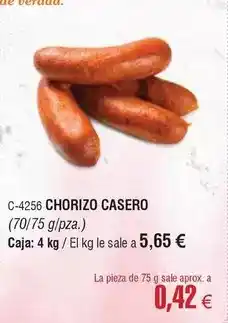 Abordo Chorizo casero oferta