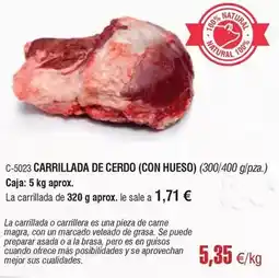 Abordo Carrillada de cerdo (con hueso) oferta