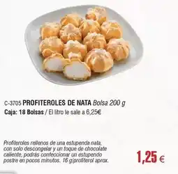 Abordo Solo - profiteroles de nata oferta