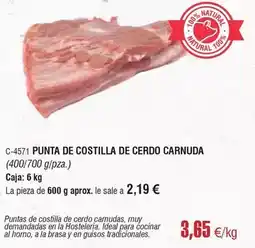 Abordo Ideal - punta de costilla de cerdo carnuda oferta