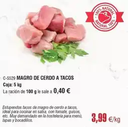 Abordo Ideal - magro de cerdo a tacos oferta