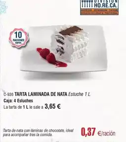 Abordo Ideal - tarta laminada de nata oferta