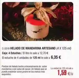 Abordo Helado de mandarina artesano oferta