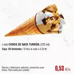 Abordo Conos de nata turron oferta