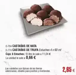 Abordo Castanas de nata oferta