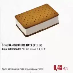 Abordo Sandwich de nata oferta